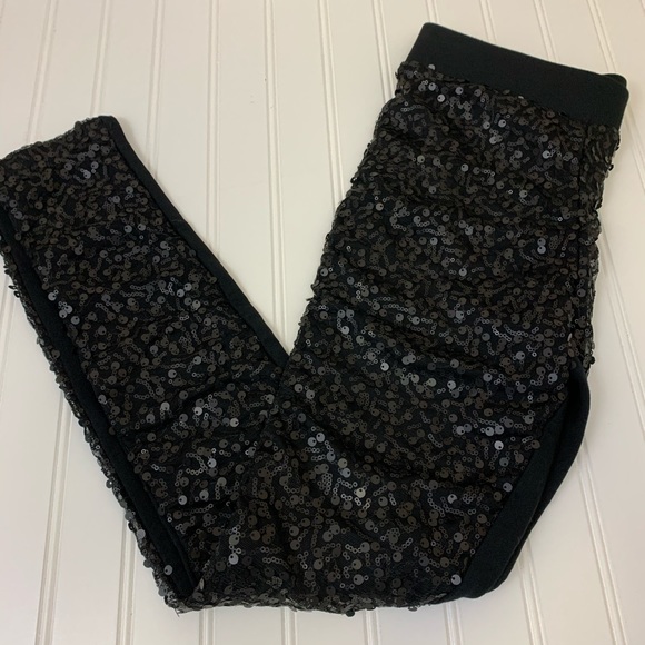 EUC Cato black sequin front leggings XS - Picture 2 of 8